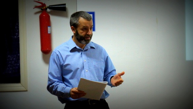 That's me teaching a seminar in Russian in Nickolaev, Ukraine