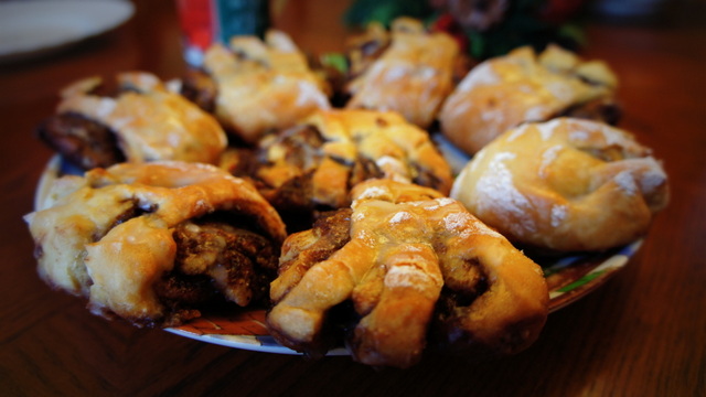 Some "Bear Claws" my sister made for Christmas brunch