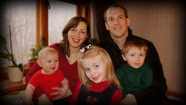 My sister Rachel and her husband Mike with the kids